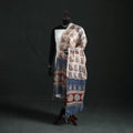 Beige - Mata Ni Pachedi Handpainted Natural Dyed Chanderi Silk Handloom Dupatta 15