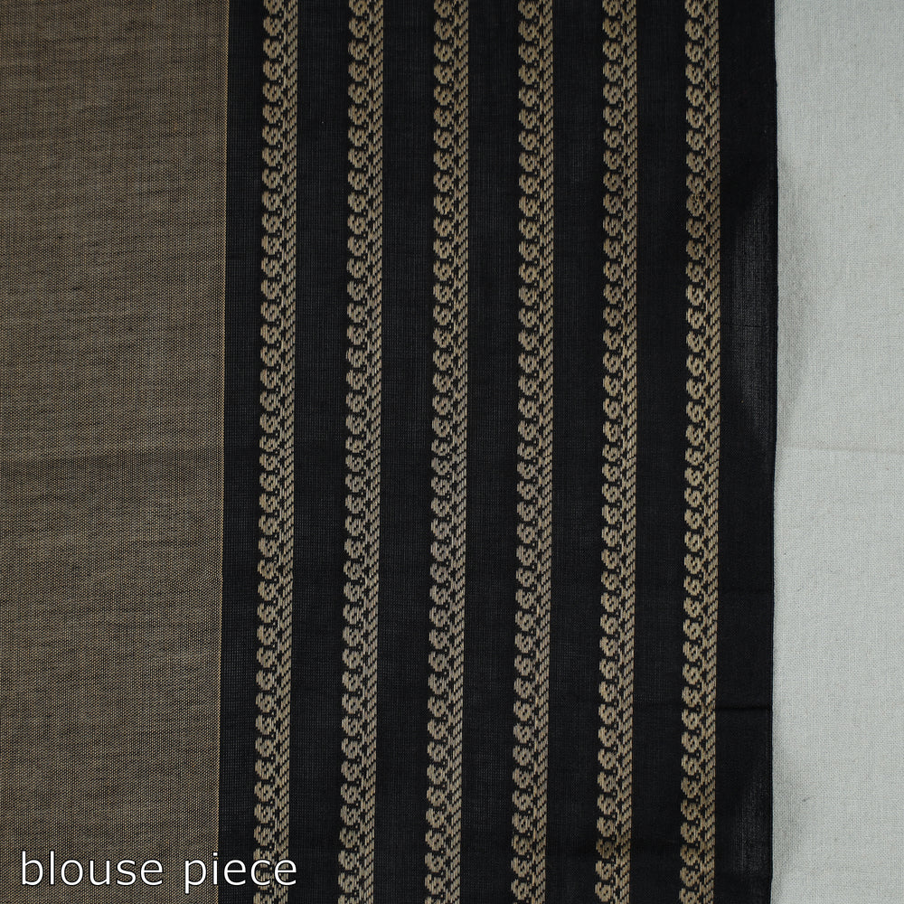 Brown - Dharwad Cotton Saree with Thread Border 38