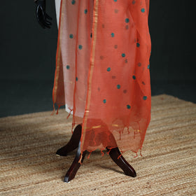 Kota Doria Cotton Embroidered Plain Dupatta 18
