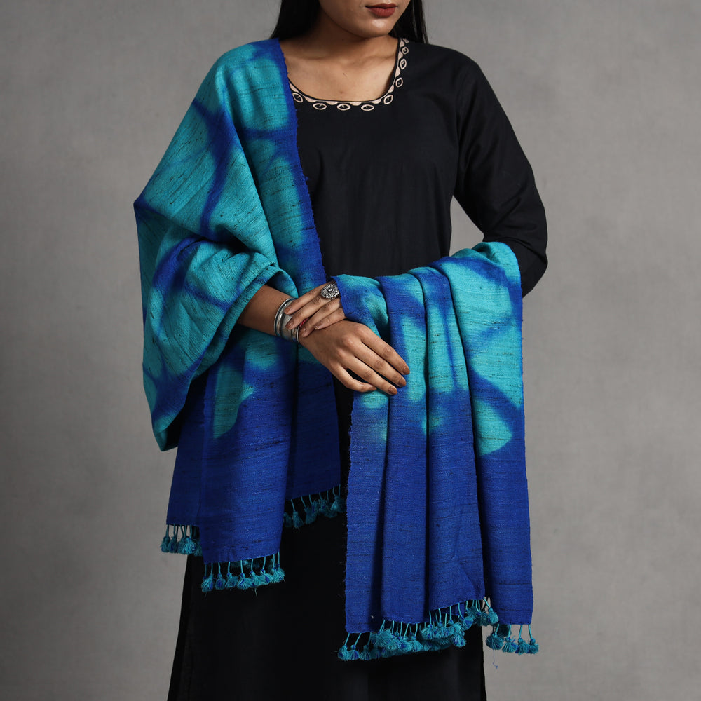 shibori woolen shawl