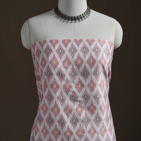 Pochampally Ikat Handloom Sico Unstitched Dress Material: Kurta with Mulberry Silk Dupatta 41