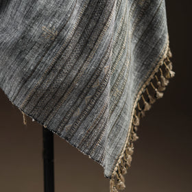 Kutch Bhujodi Handspun Handwoven Merino Wool x Katia Silk Chomuk Buta Shawl 08