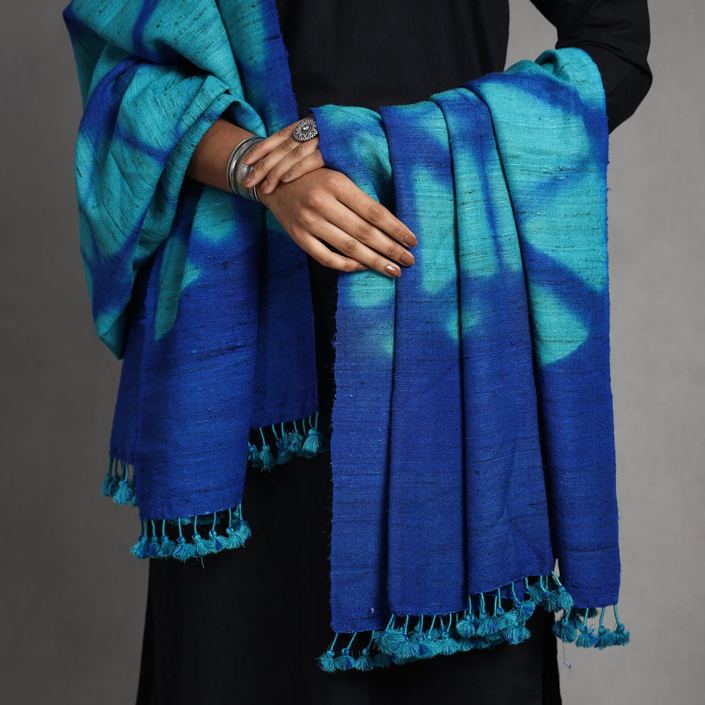 shibori woolen shawl