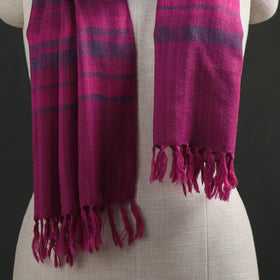 Pink - Kumaun Handwoven Pure Merino Wool Stole 127
