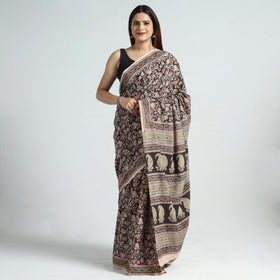 Designer Kalamkari Saree – Block Print & Pure Cotton