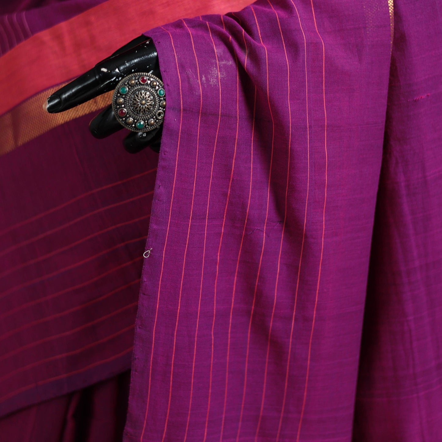 Godavari Plain Pure Handloom Dobby Cotton Saree 09