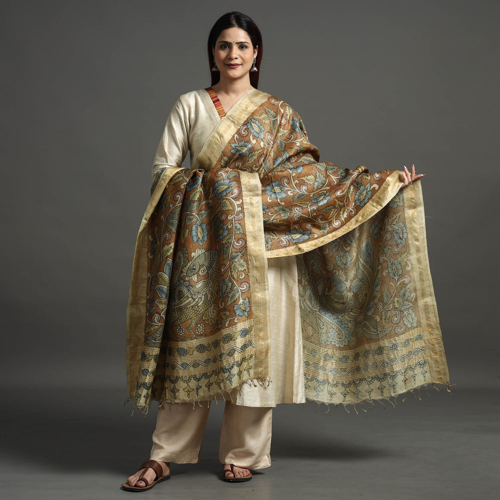 kalamkari silk dupatta