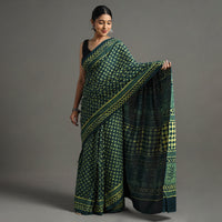 block printed saree