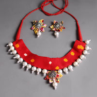 Handcrafted GS Fabart Choker Necklace Set 02