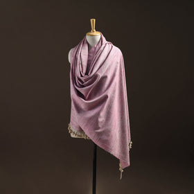 Kutch Bhujodi Handspun Handwoven Merino Wool x Katia Silk Chomuk Buta Shawl 09