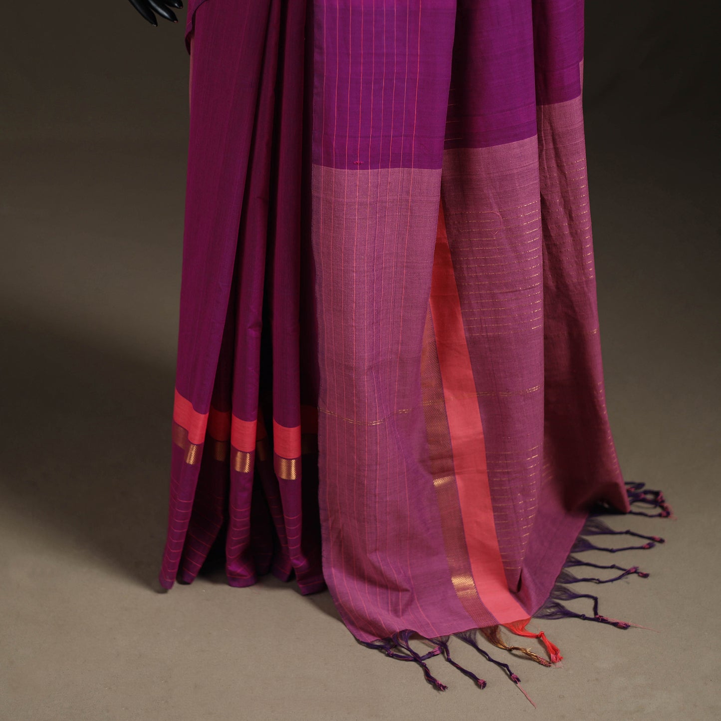 Godavari Plain Pure Handloom Dobby Cotton Saree 09