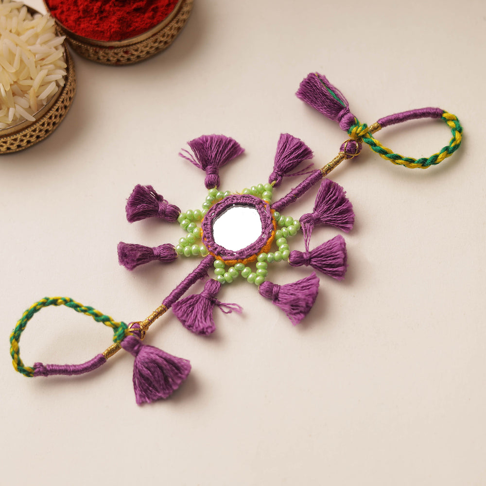 Mirror & Beadwork Rakhi