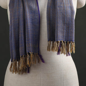 Blue - Kumaun Handwoven Pure Merino Wool Stole 129