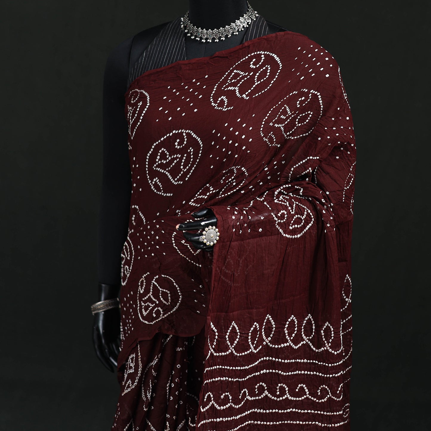 Kutch Bandhani Tie-Dye Cotton Saree 56