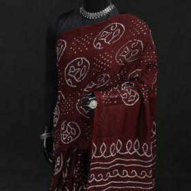 Kutch Bandhani Tie-Dye Cotton Saree 56