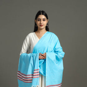 Blue - chendamangalam kuriappilly cotton handloom dupatta