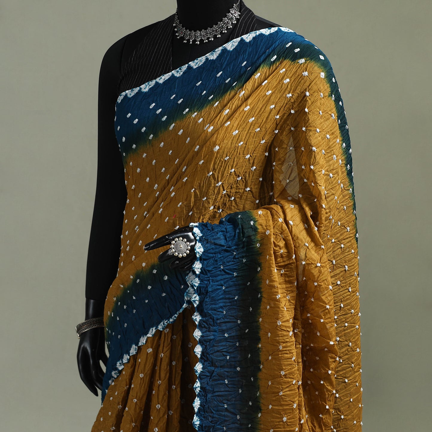 Kutch Tie-Dye Bandhani Cotton Saree with Blouse Piece 45