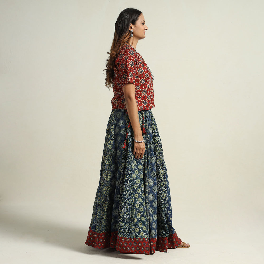 Ajrakh Patchwork Skirt 