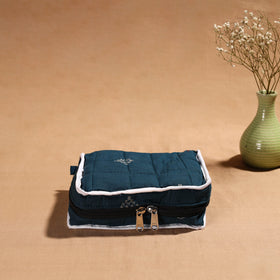 Green Handmade 4 Pockets Cotton Jewellery Bag