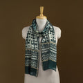 Green - Pipad Hand Block Print Natural Dyed Chanderi Silk Handloom Stole 67