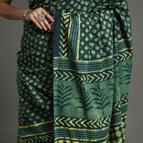 block printed saree