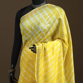 Chanderi Silk Leheriya Tie-Dye Saree with Zari Border 14