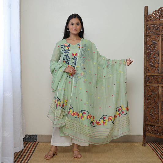 Jamdani Kurta with Dupatta Set