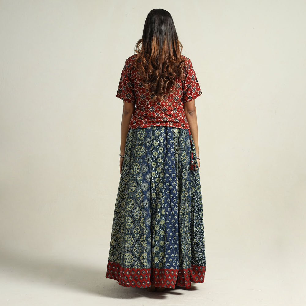 Ajrakh Patchwork Skirt 