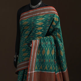 Pochampally Ikat Weave Mercerised Cotton Saree 03