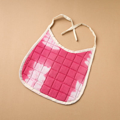 Pink Handmade Cotton Baby Bib