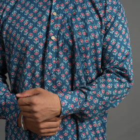 Buy Kantha Stitch Cotton Short Jaipur Kurta for Men