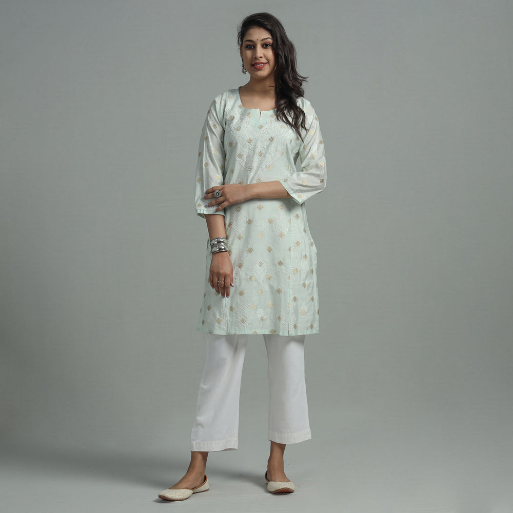 chikankari embroidered kurta 