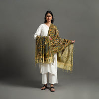 Mangalagiri Cotton Handpainted Pen Work Kalamkari Dupatta 05