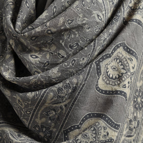Ajrakh Hand Block Print Natural Dyed Handwoven Acrylic Wool Shawl 22