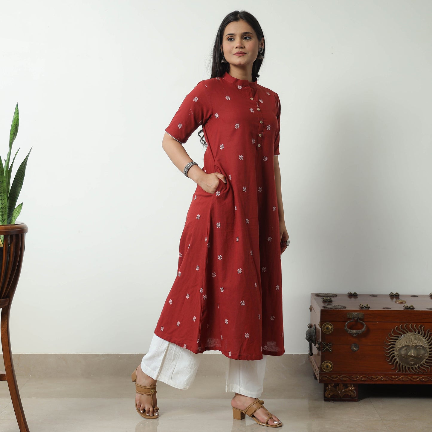 jacquard kurta