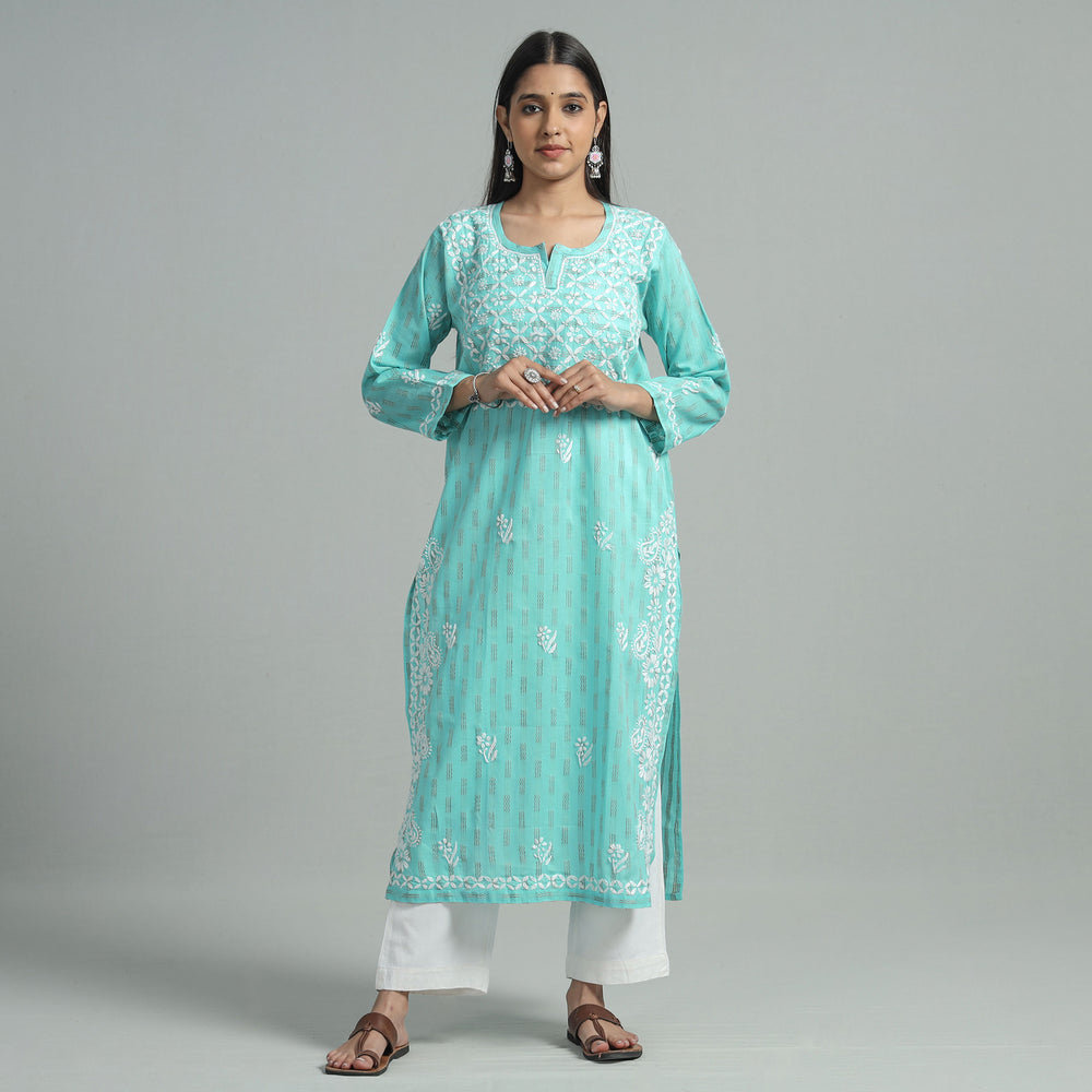 chikankari embroidered kurta