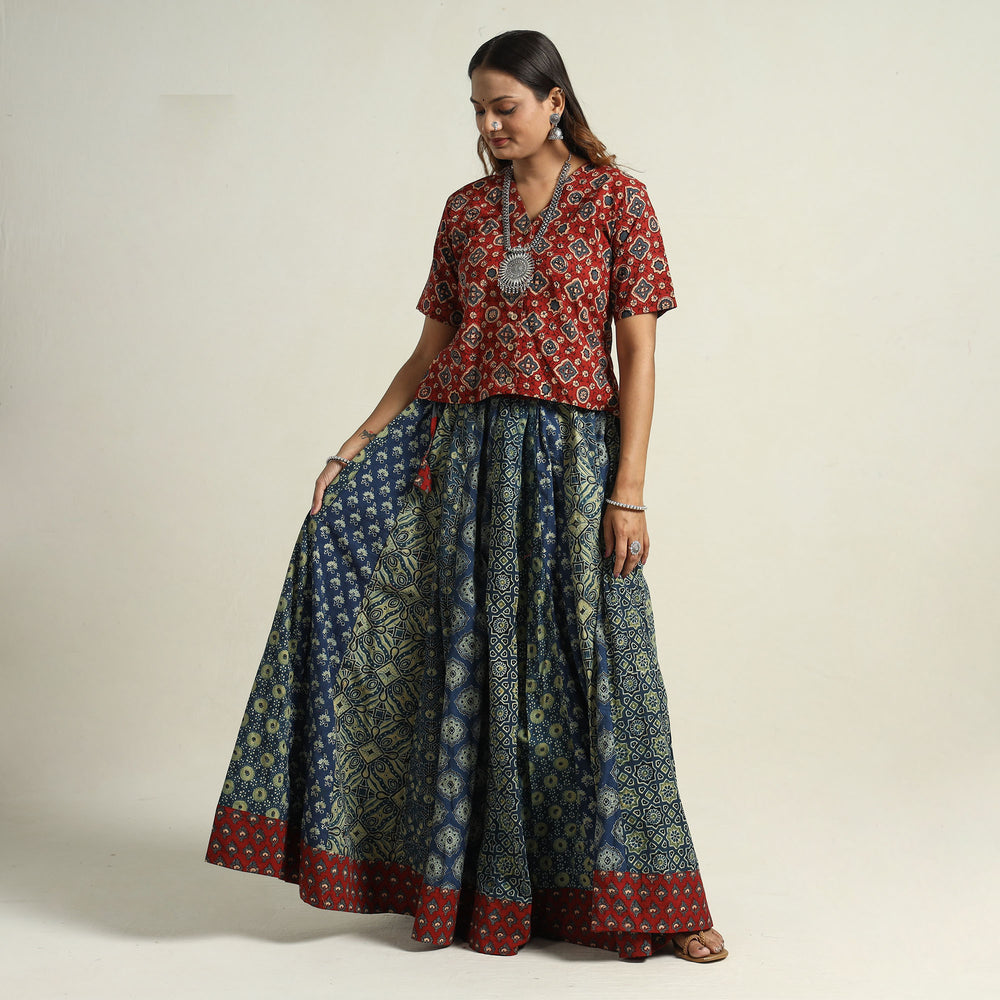 Ajrakh Patchwork Skirt 