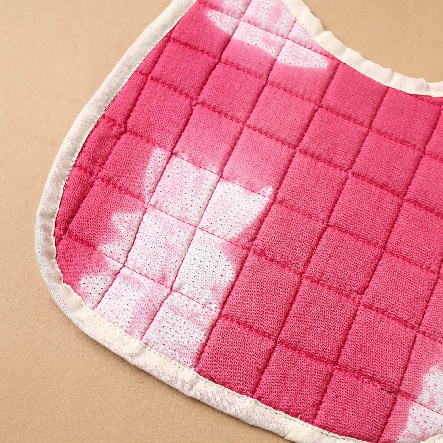 Pink Handmade Cotton Baby Bib