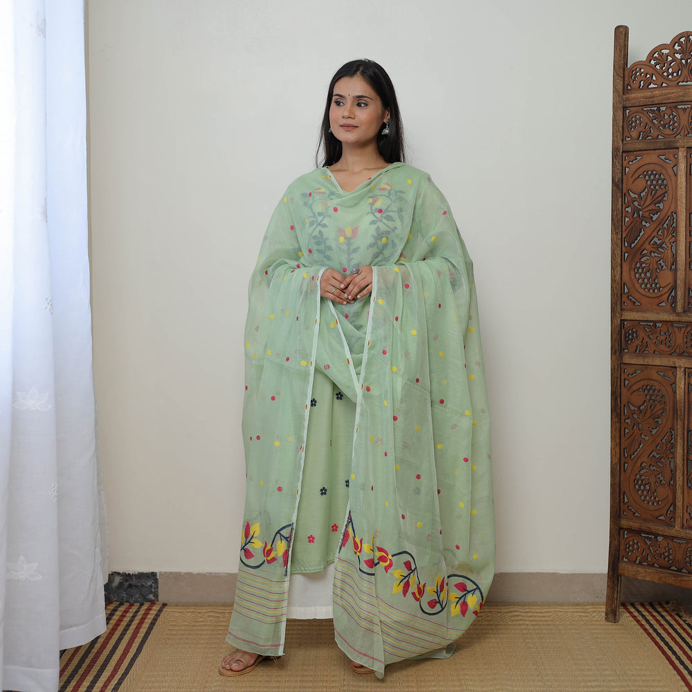 Jamdani Kurta with Dupatta Set