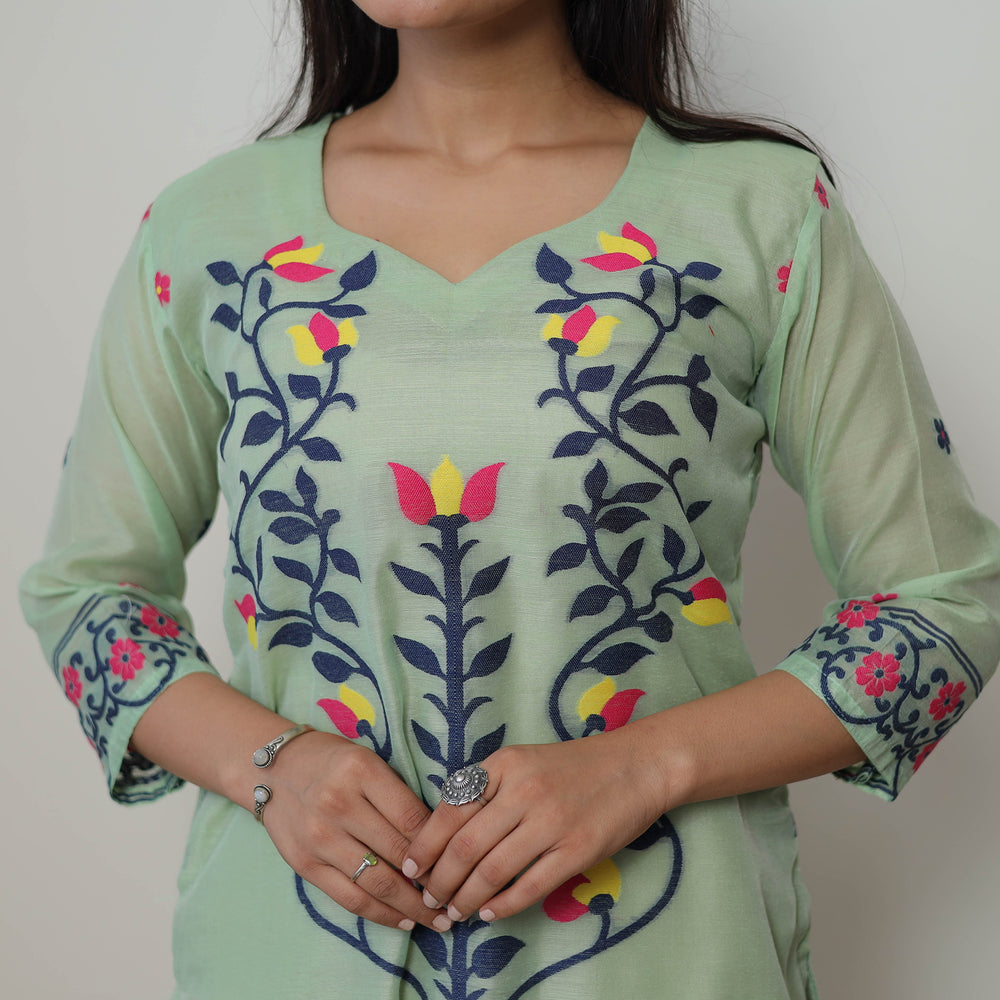 Jamdani Kurta with Dupatta Set