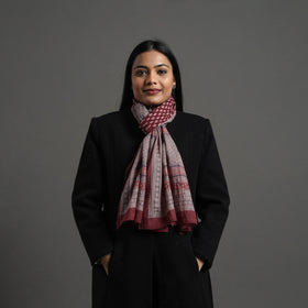 Maroon Bagh Hand Block Printed Merino Woollen Stole