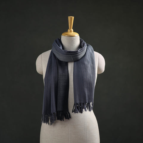 Grey - Double Shade Kumaun Handwoven Pure Merino Wool Stole 132
