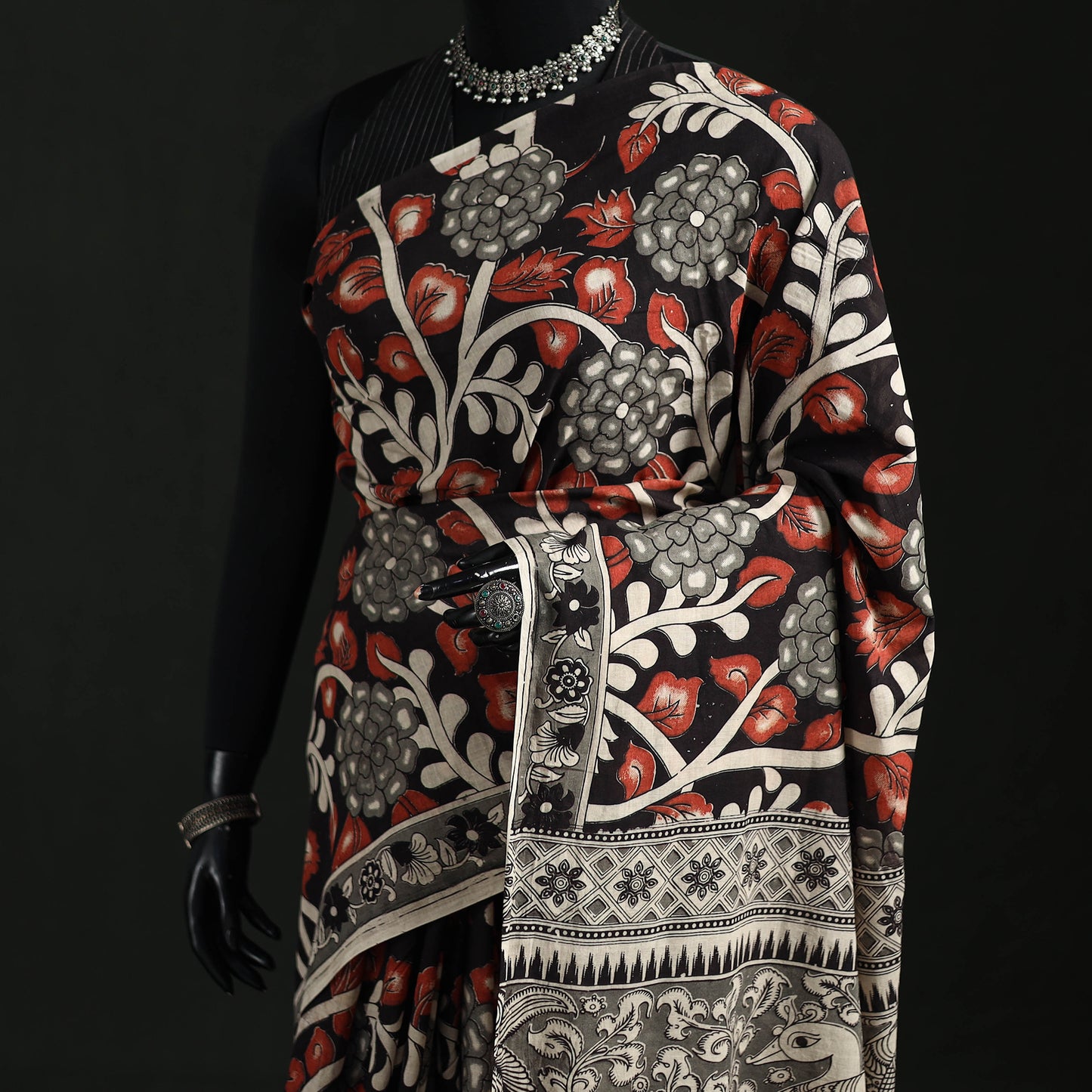 Kalamkari Printed Cotton Saree 07