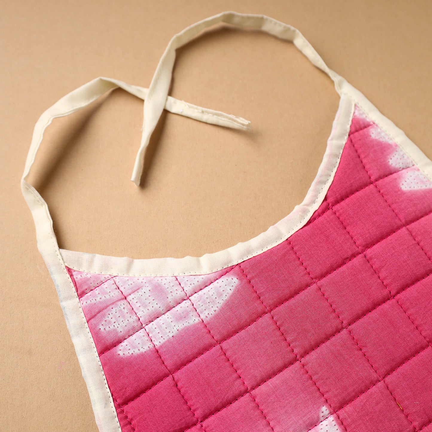 Pink Handmade Cotton Baby Bib