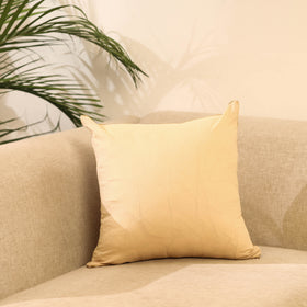 Buy Brown Akola Block Print Chanderi Silk Cushion Cover