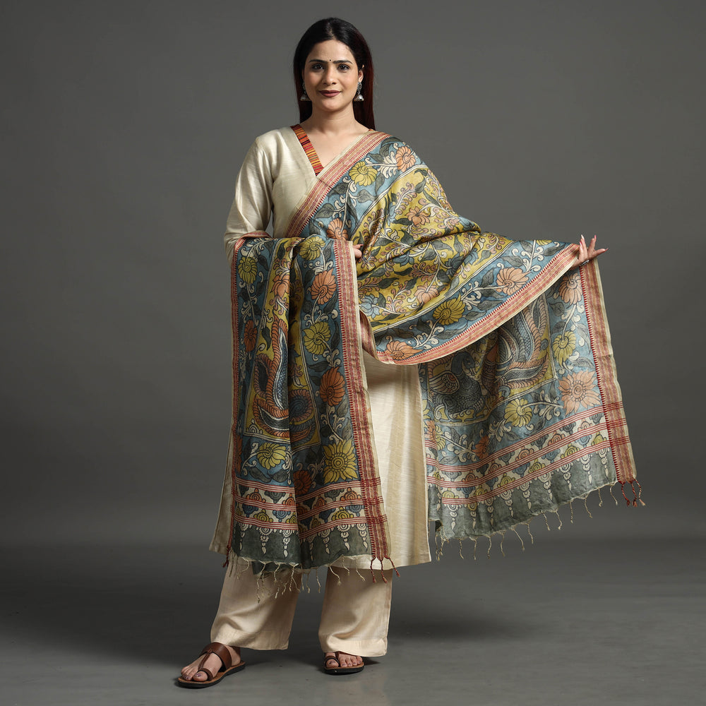 kalamkari silk dupatta