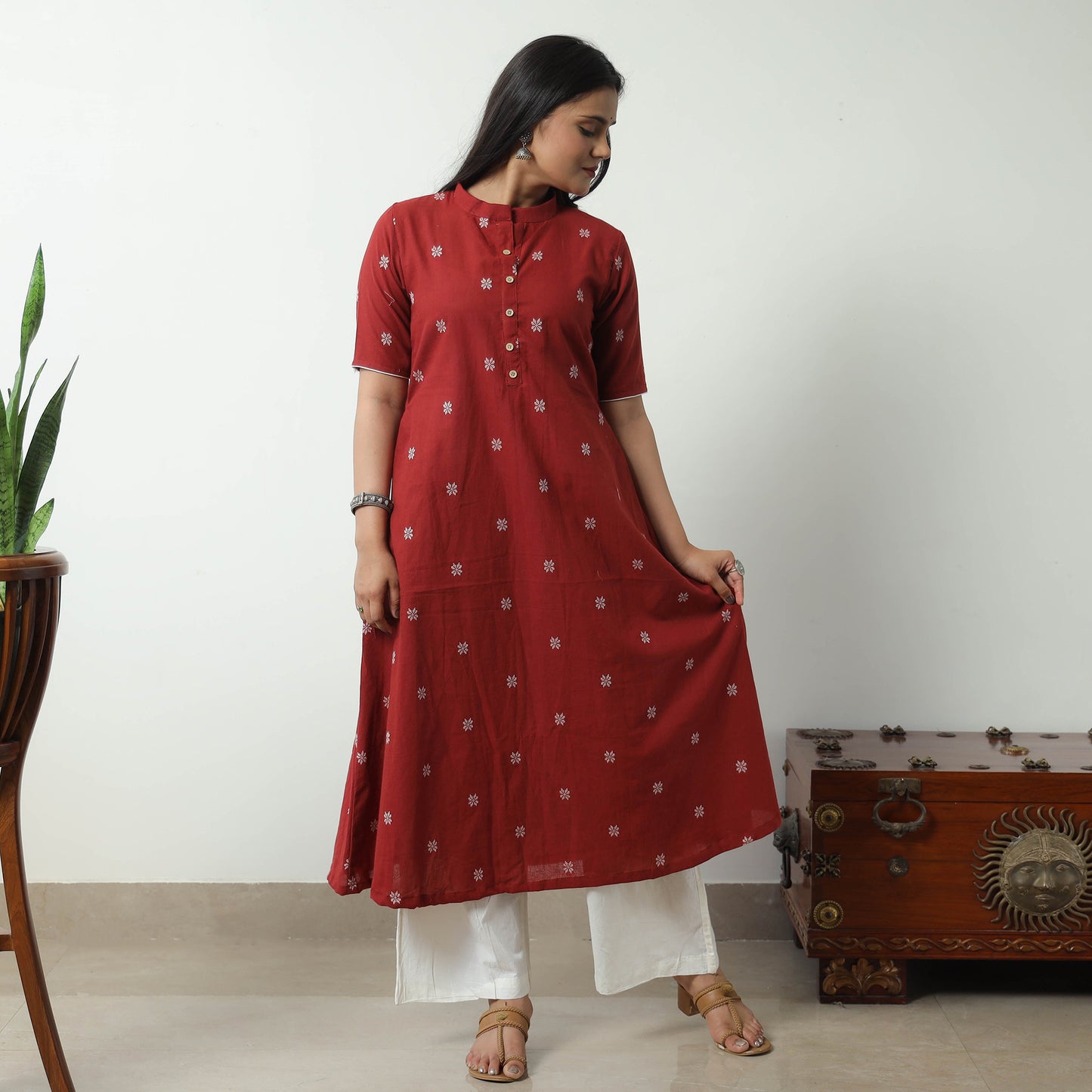 jacquard kurta