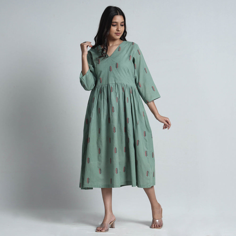 jacquard cotton dress