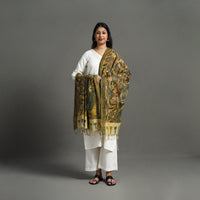 Mangalagiri Cotton Handpainted Pen Work Kalamkari Dupatta 05