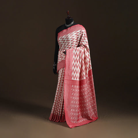 Pochampally Ikat Weave Mercerised Cotton Saree 04